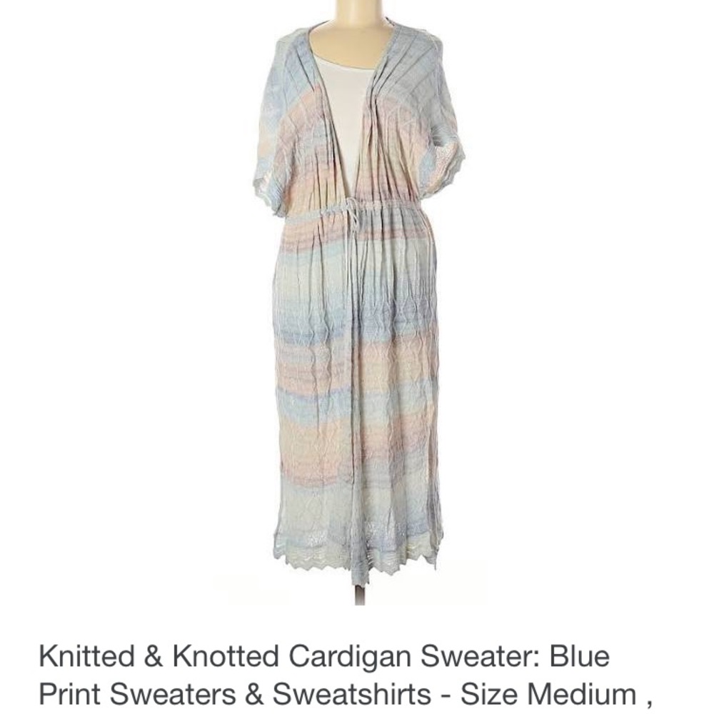 Knitted and Knotted Tye Dye Cardigan